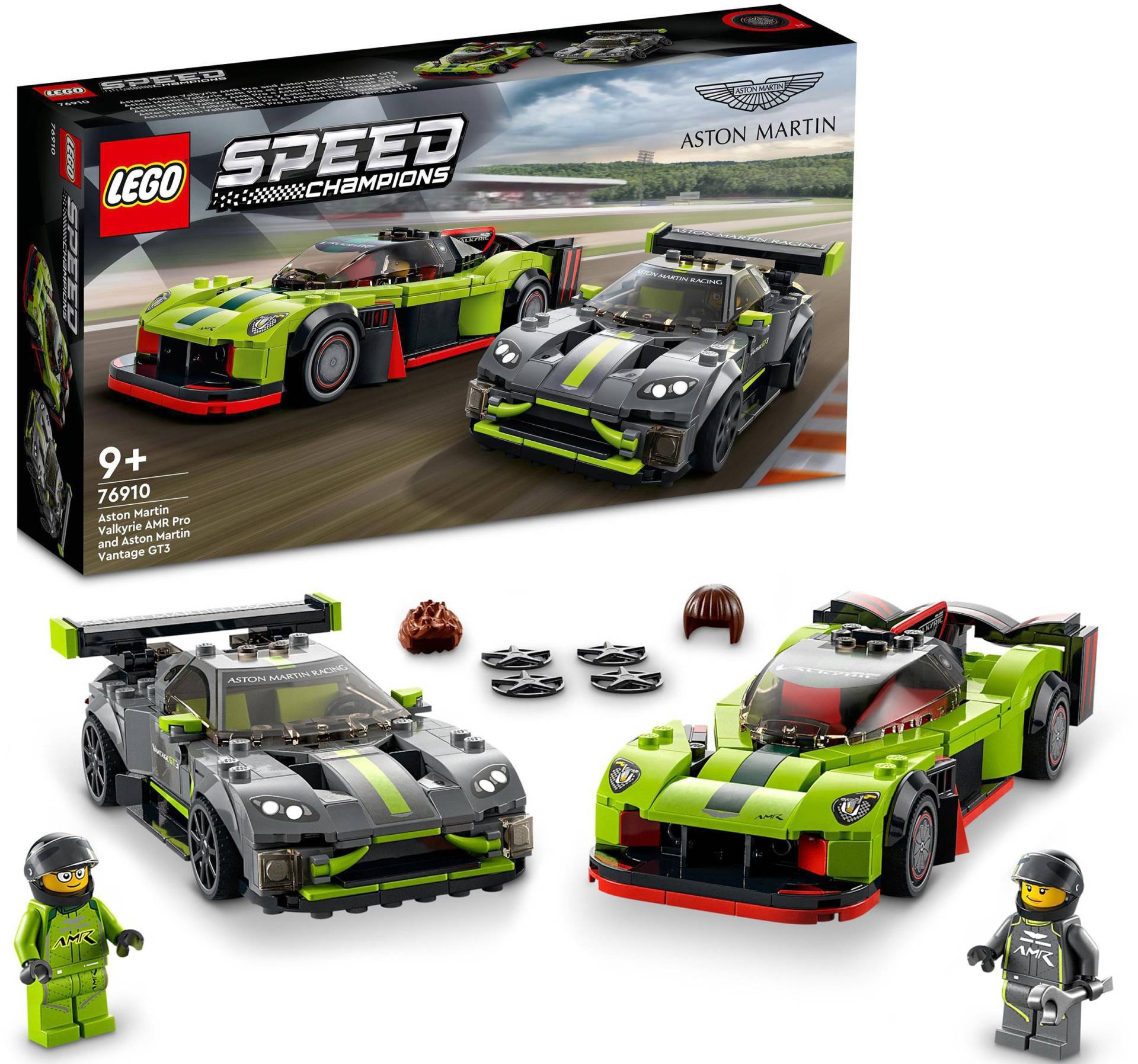 LEGO® Konstruktionsspielsteine »Aston Martin Valkyrie AMR Pro & Aston Martin Vantage GT3 (76910)«, (592 St.), LEGO® Speed Champions von lego®