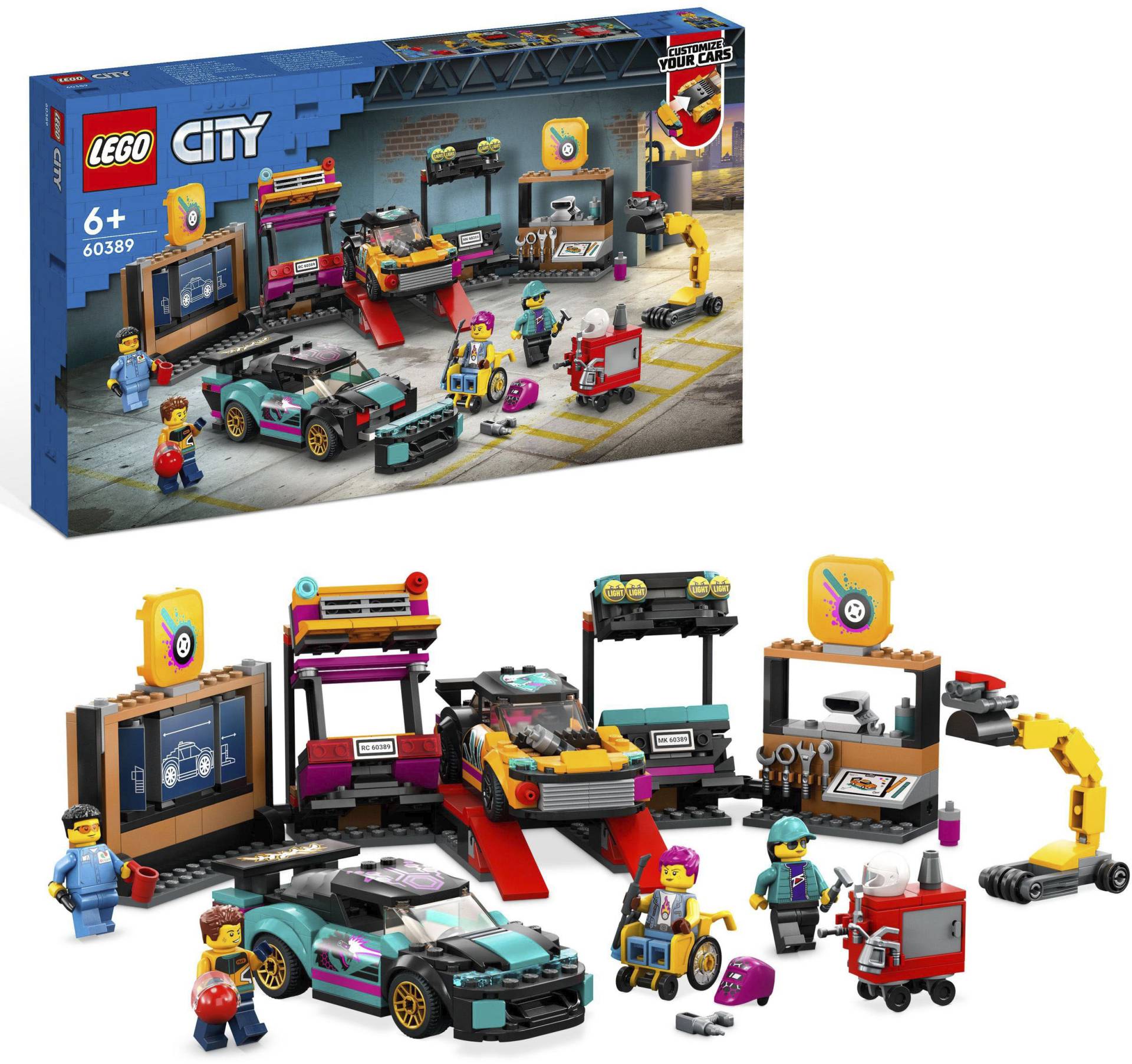 LEGO® Konstruktionsspielsteine »Autowerkstatt (60389), LEGO® City«, (507 St.), Made in Europe von lego®