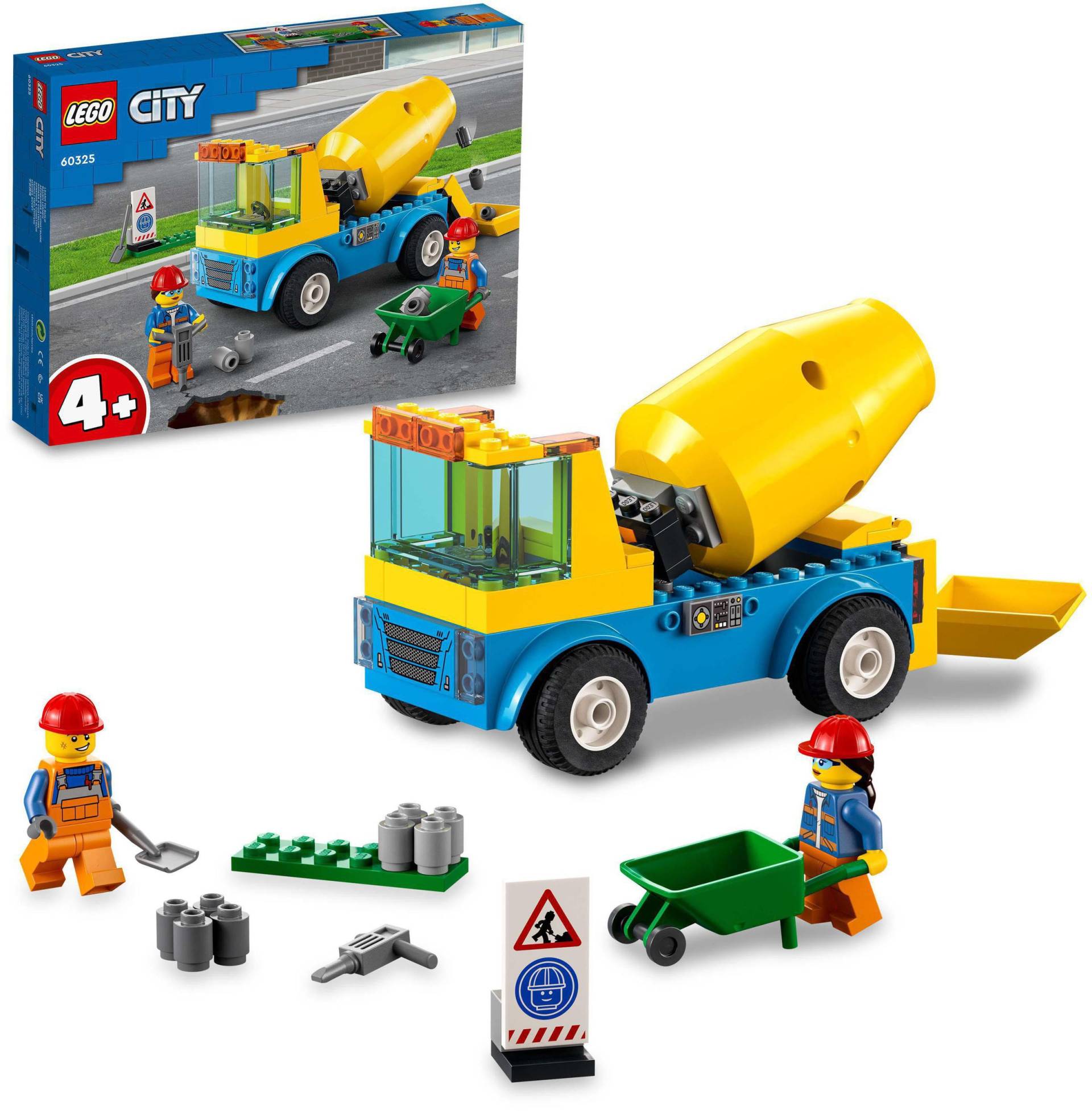 LEGO® Konstruktionsspielsteine »Betonmischer (60325), LEGO® City«, (85 St.) von lego®