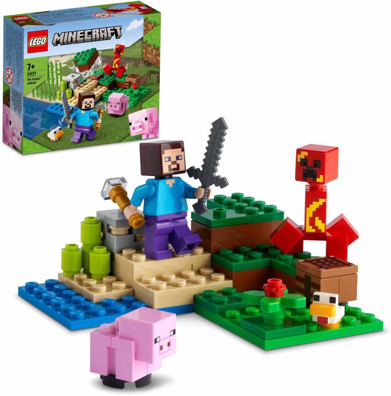 LEGO® Konstruktionsspielsteine »Der Hinterhalt des Creeper™ (21177), LEGO® Minecraft™«, (72 St.) von lego®