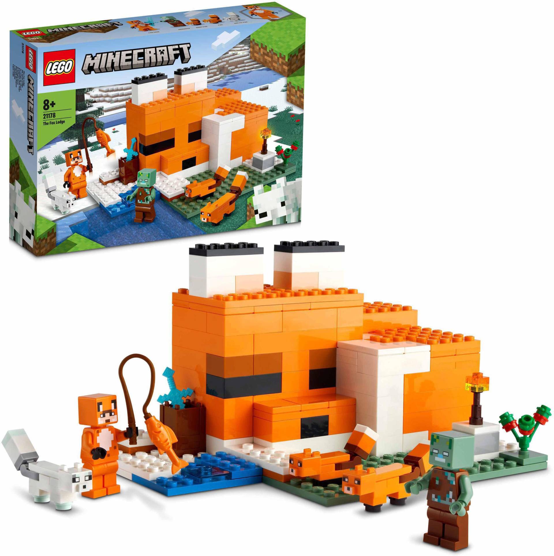 LEGO® Konstruktionsspielsteine »Die Fuchs-Lodge (21178), LEGO® Minecraft™«, (193 St.) von lego®