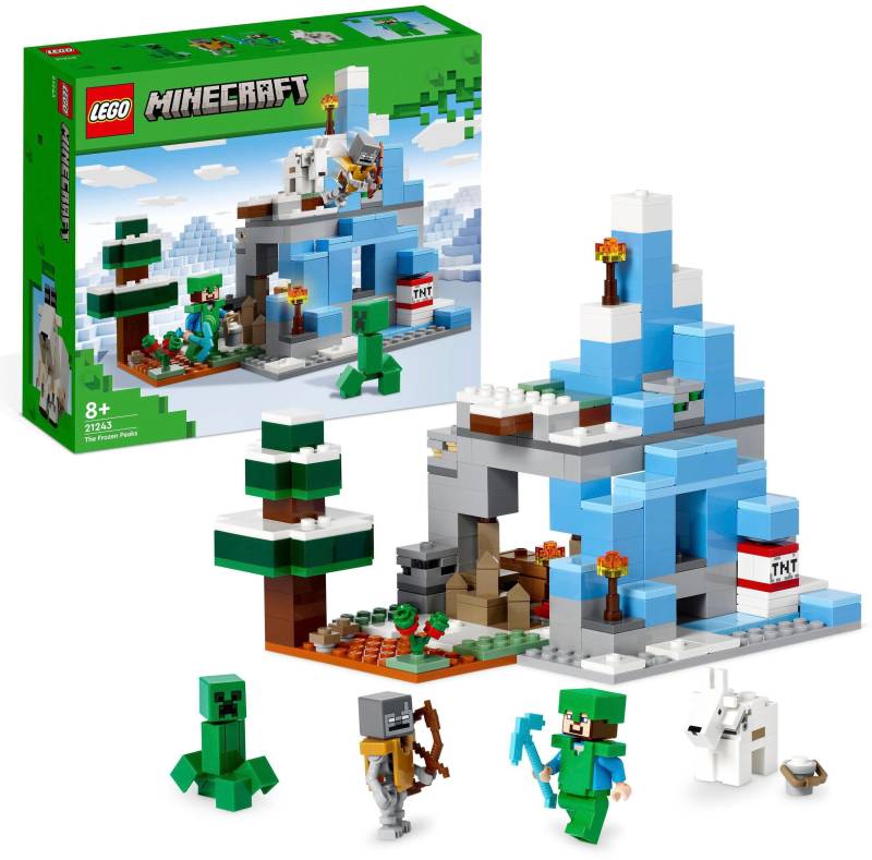 LEGO® Konstruktionsspielsteine »Die Vereisten Gipfel (21243), LEGO® Minecraft«, (304 St.), Made in Europe von lego®