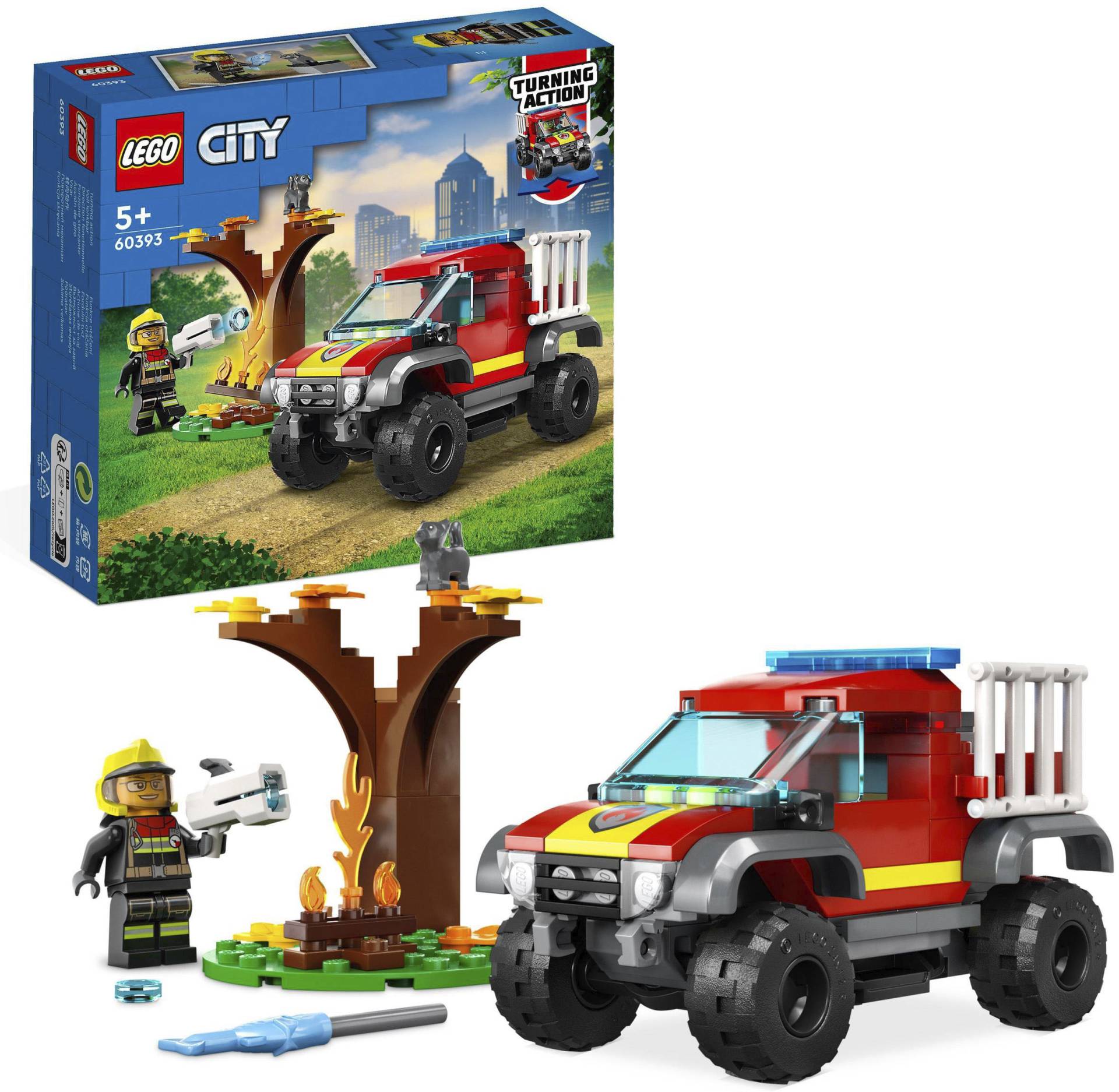 LEGO® Konstruktionsspielsteine »Feuerwehr-Pickup (60393), LEGO® City«, (97 St.), Made in Europe von lego®