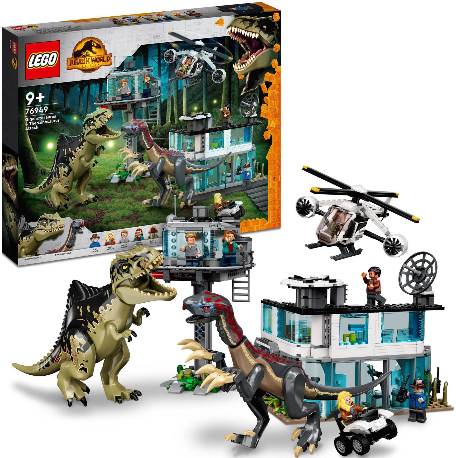 LEGO® Konstruktionsspielsteine »Giganotosaurus & Therizinosaurus Angriff (76949), LEGO® Jurassic World«, (810 St.), Made in Europe von lego®