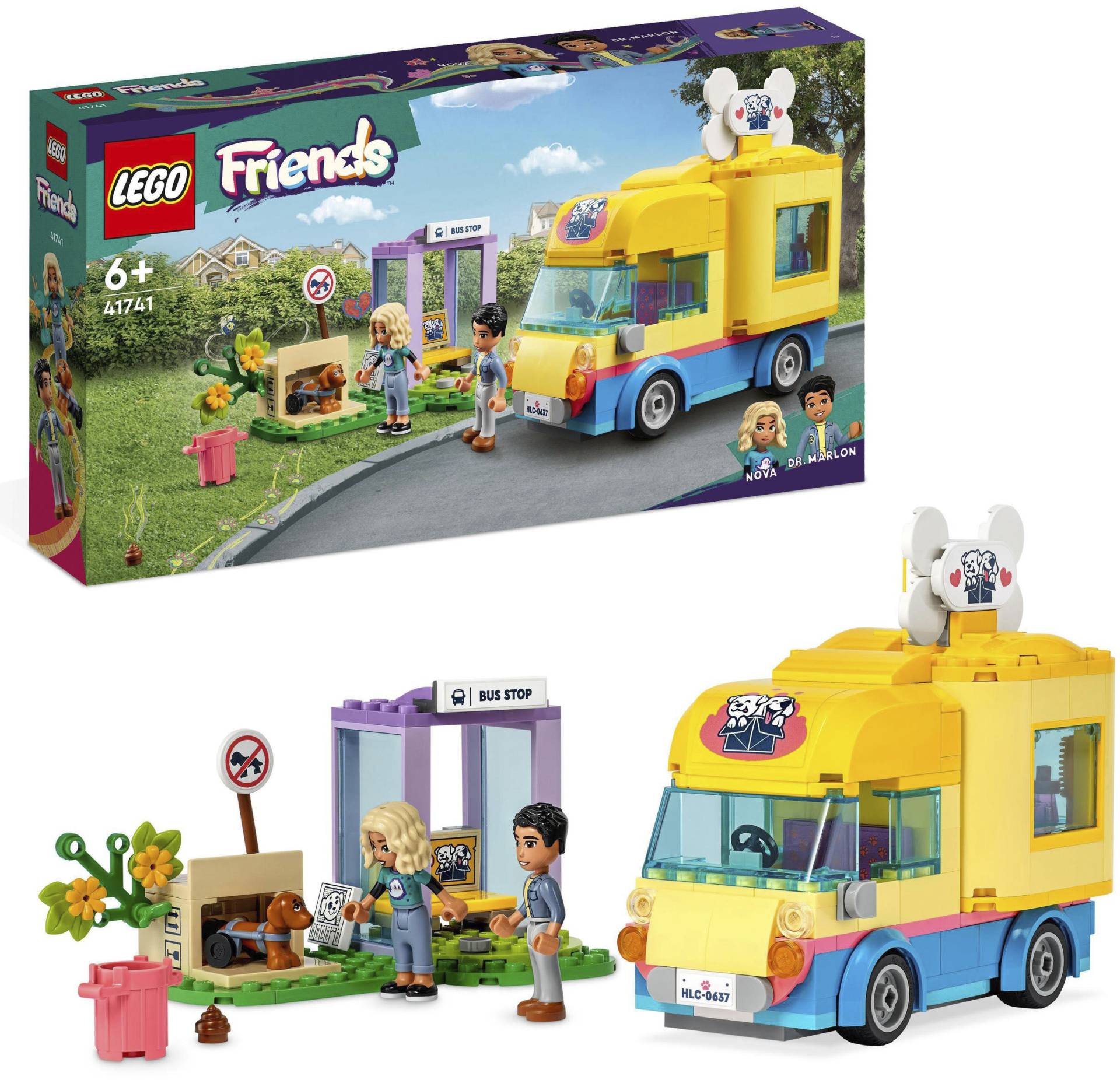 LEGO® Konstruktionsspielsteine »Hunderettungswagen (41741), LEGO® Friends«, (300 St.), Made in Europe von lego®