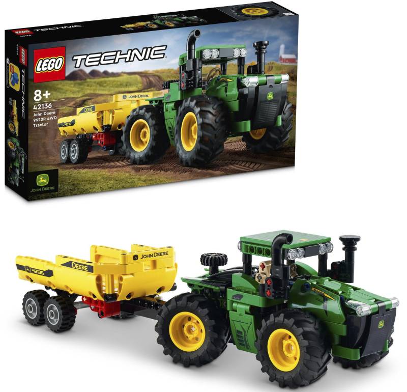 LEGO® Konstruktionsspielsteine »John Deere 9620R 4WD Tractor (42136), LEGO® Technic«, (390 St.), Made in Europe von lego®