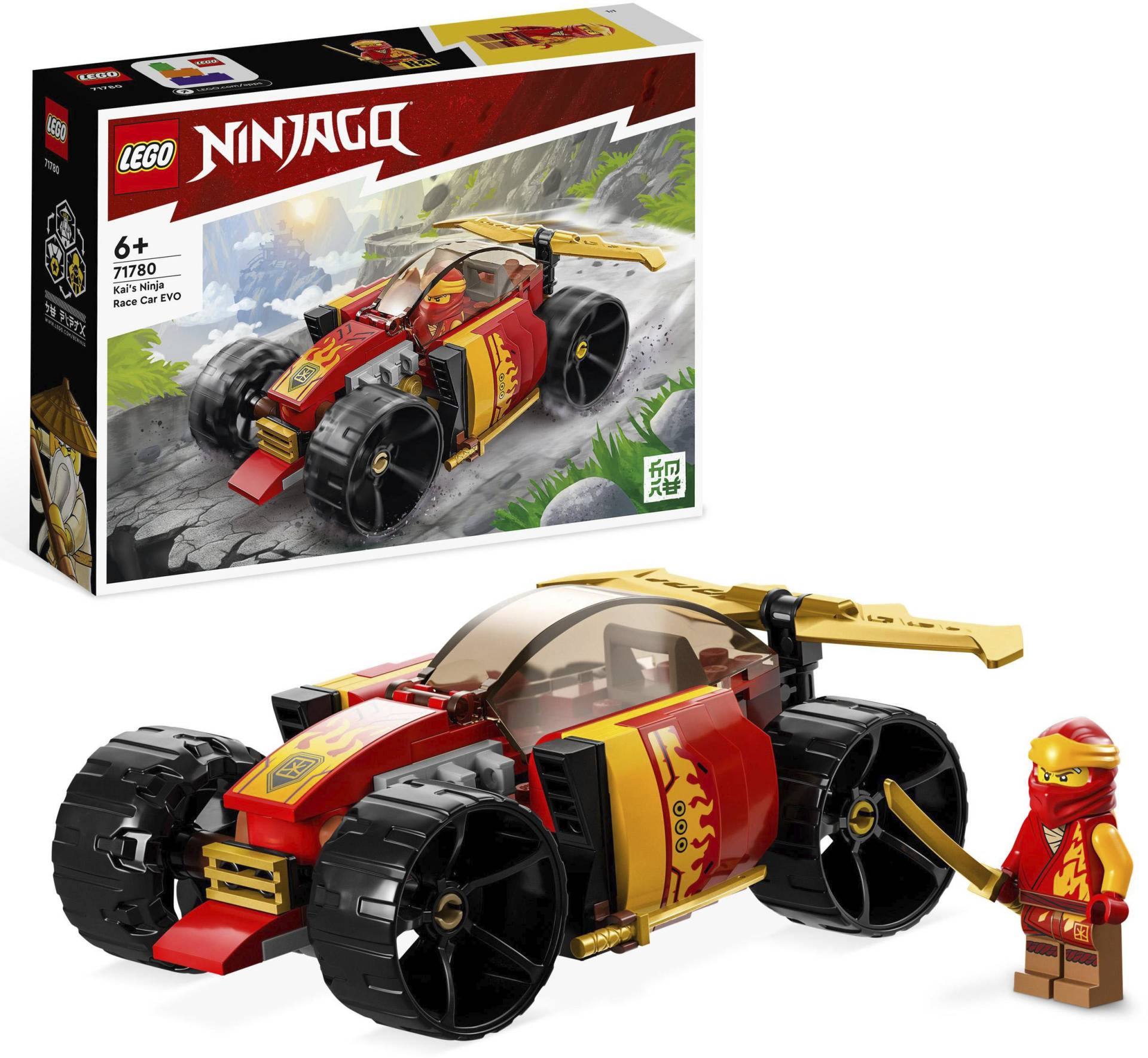 LEGO® Konstruktionsspielsteine »Kais Ninja-Rennwagen EVO (71780), LEGO® NINJAGO«, (94 St.), Made in Europe von lego®