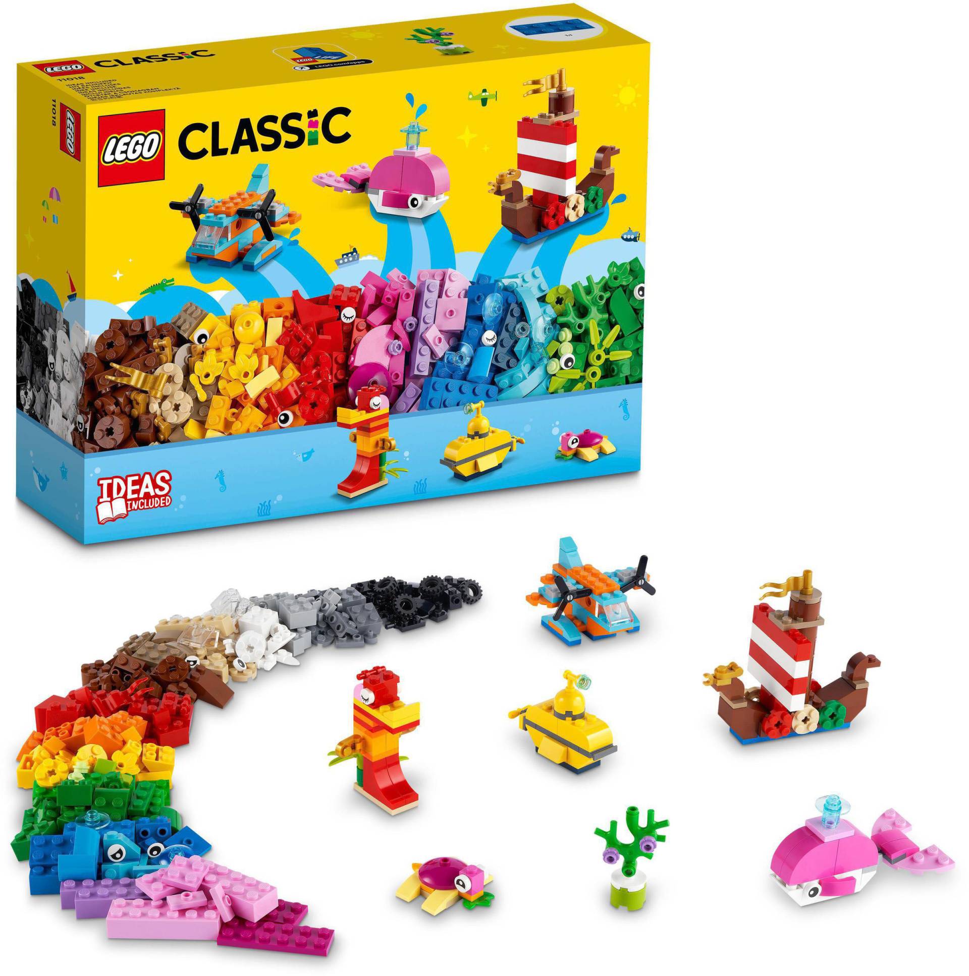 LEGO® Konstruktionsspielsteine »Kreativer Meeresspass (11018), LEGO® Classic«, (333 St.), Made in Europe von lego®