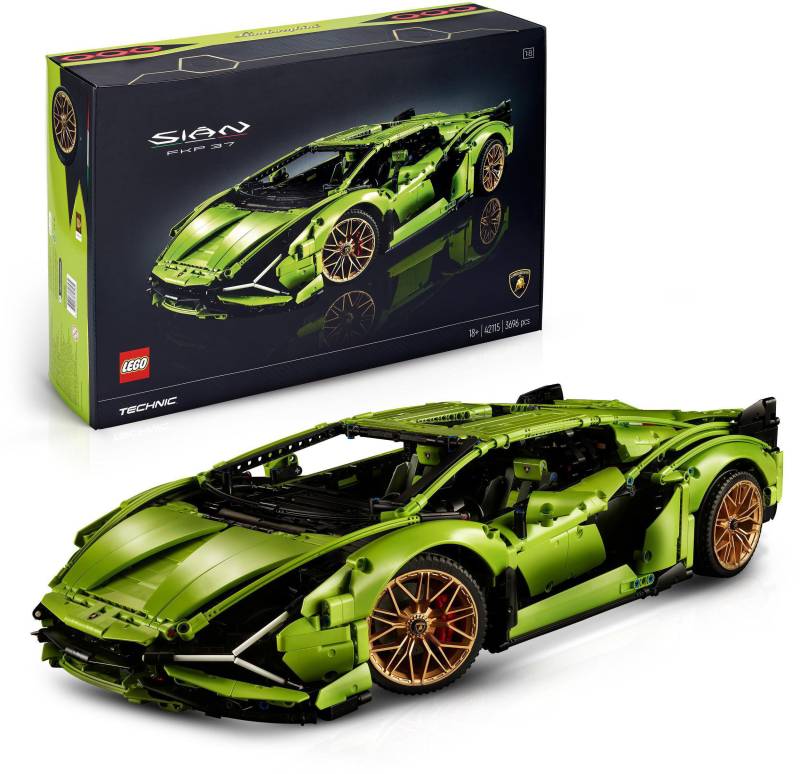 LEGO® Konstruktionsspielsteine »Lamborghini Sián FKP 37 (42115), LEGO® Technic«, (3696 St.), Made in Europe von lego®