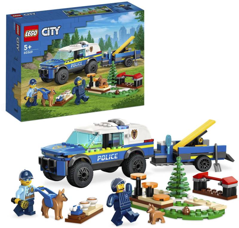 LEGO® Konstruktionsspielsteine »Mobiles Polizeihunde-Training (60369), LEGO® City«, (197 St.), Made in Europe von lego®