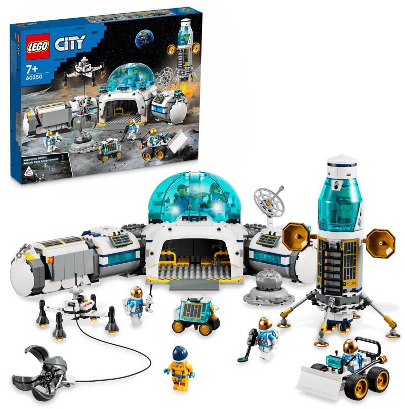 LEGO® Konstruktionsspielsteine »Mond-Forschungsbasis (60350), LEGO® City«, (786 St.), Made in Europe von lego®