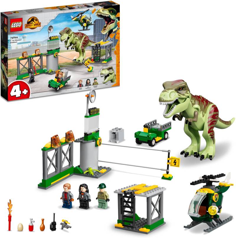 LEGO® Konstruktionsspielsteine »T. Rex Ausbruch (76944), LEGO® Jurassic World«, (140 St.), Made in Europe von lego®