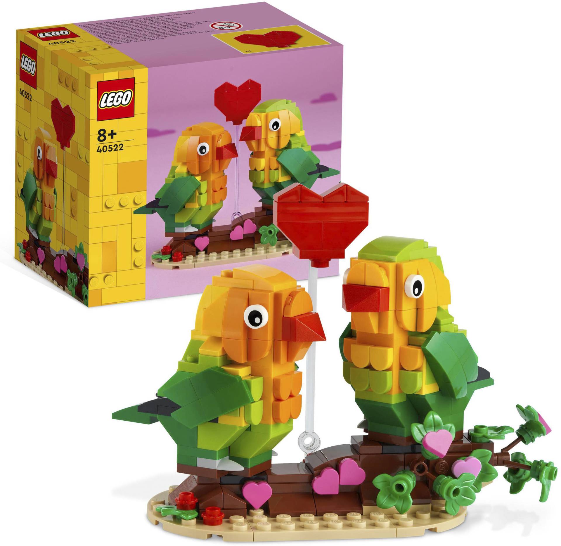 LEGO® Konstruktionsspielsteine »Valentins-Turteltauben (40522), LEGO®«, (298 St.), Made in Europe von lego®