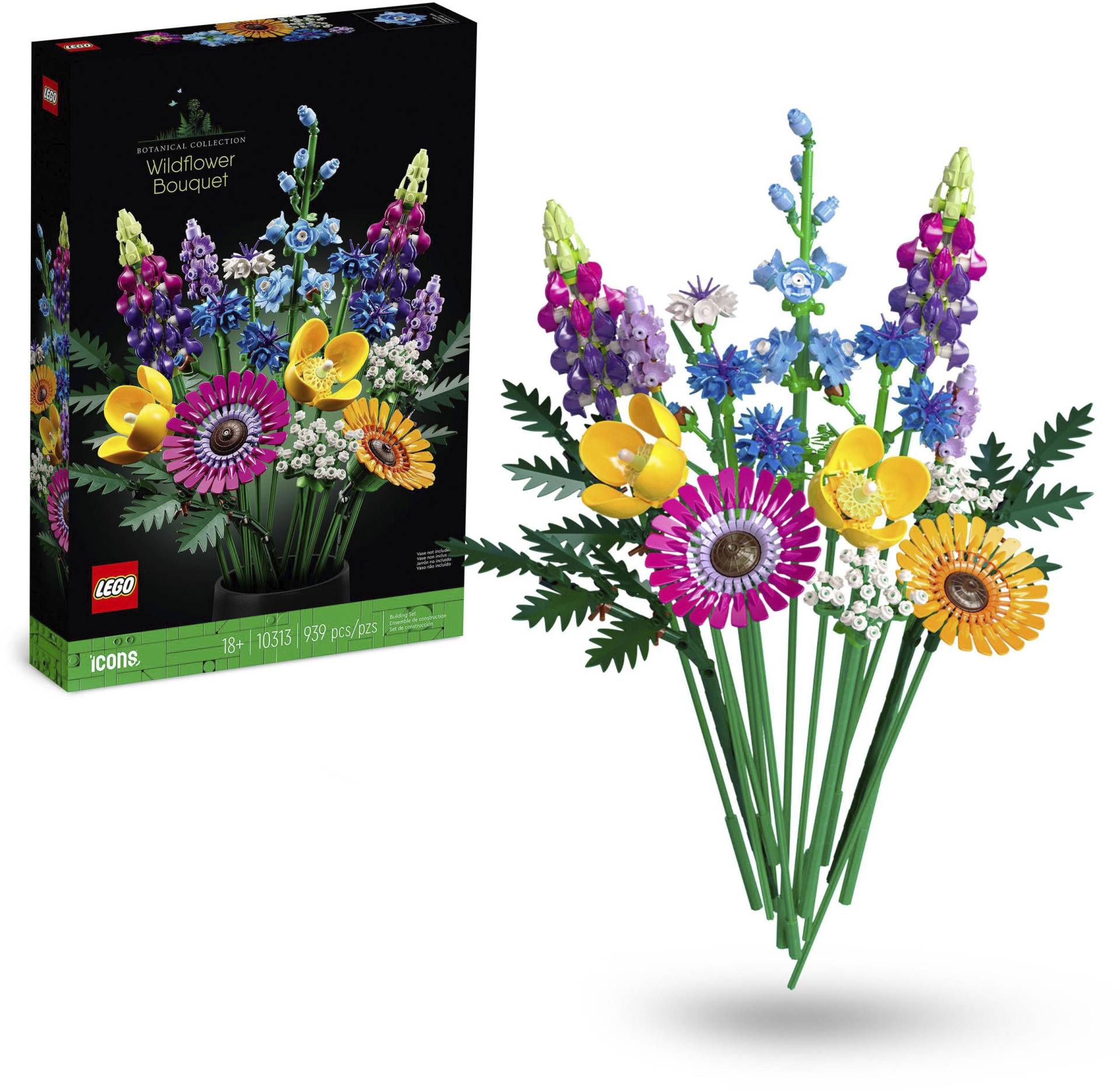 LEGO® Konstruktionsspielsteine »Wildblumenstrauss (10313), LEGO® Icons«, (939 St.), Made in Europe von lego®