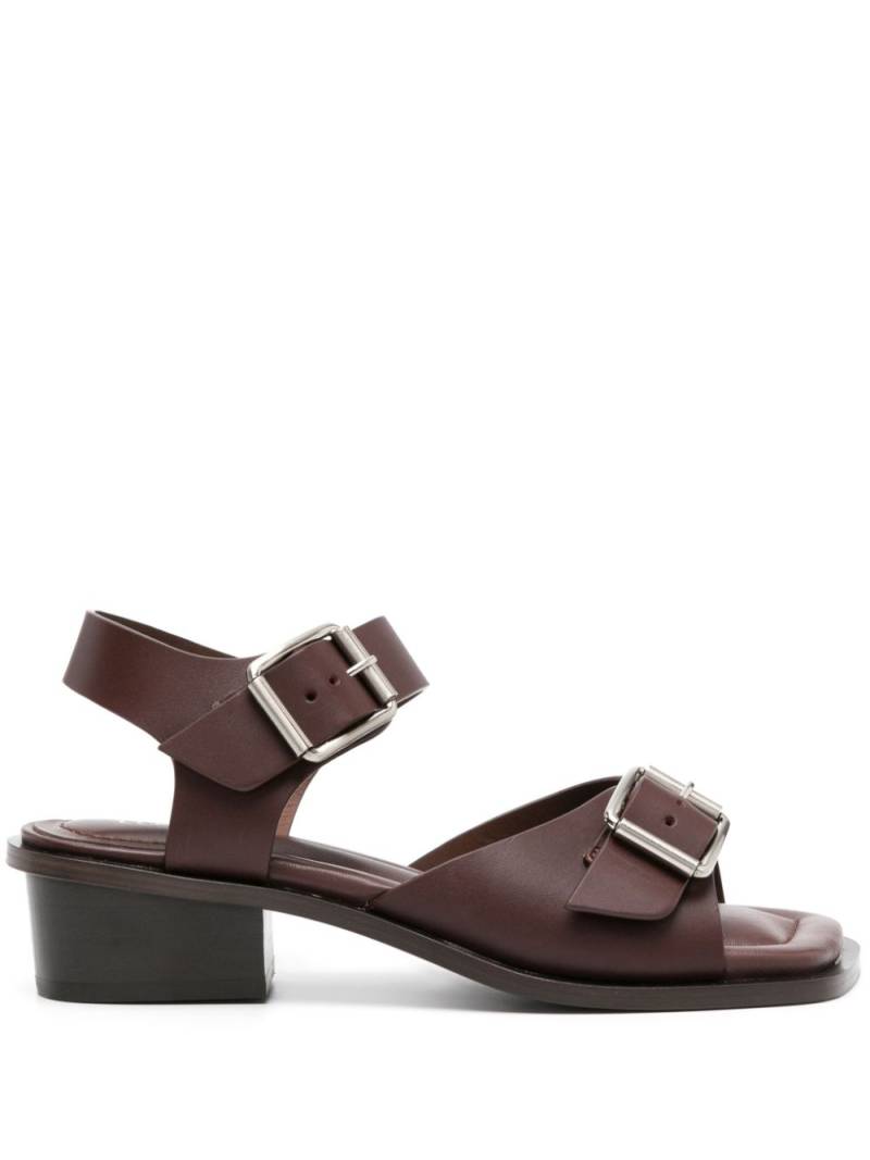 LEMAIRE 35mm buckled leather sandals - Brown von LEMAIRE