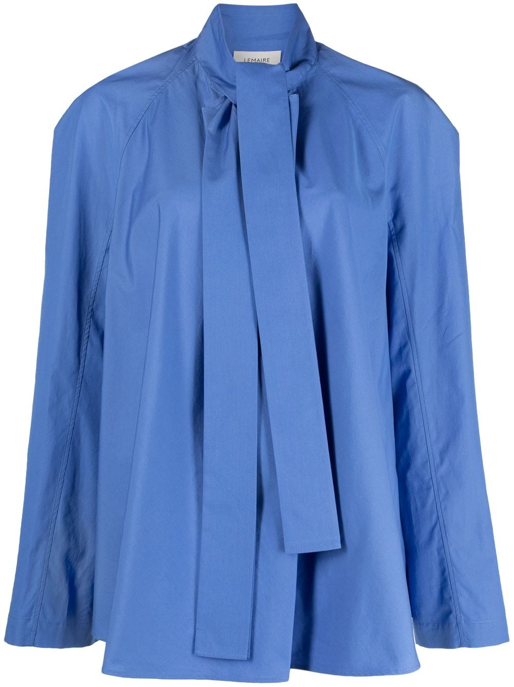 LEMAIRE Ascot cotton-poplin blouse - Blue von LEMAIRE