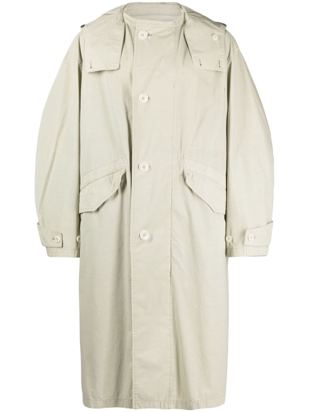 LEMAIRE Boxy hooded parka coat - Green von LEMAIRE