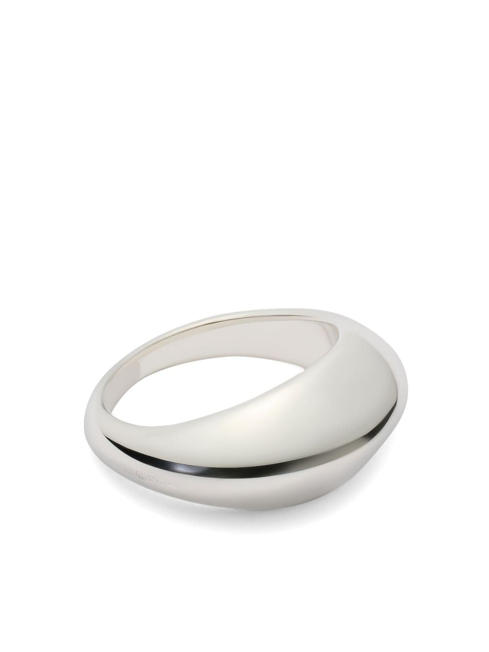 LEMAIRE Chunky Drop brass ring - Silver von LEMAIRE