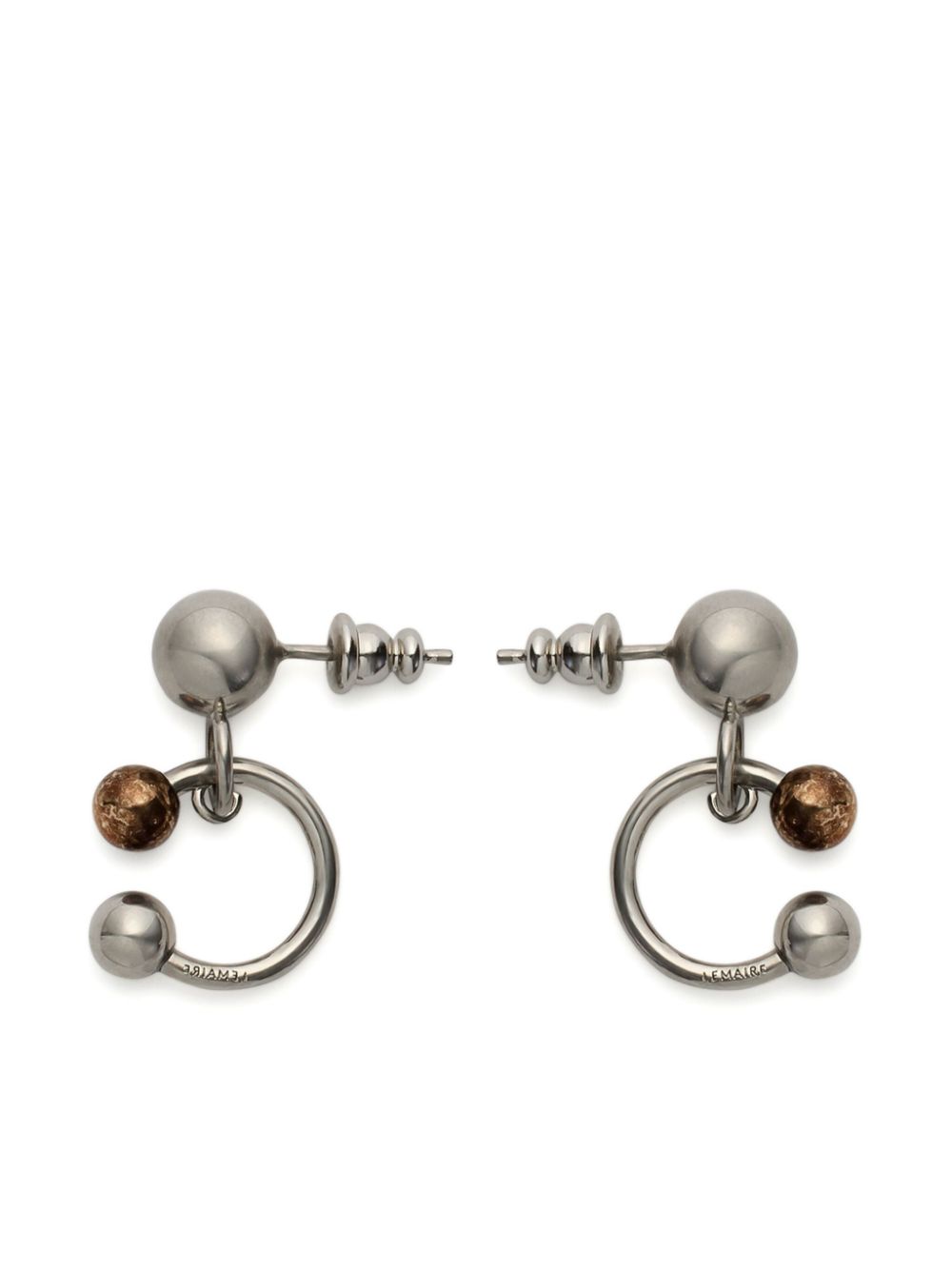 LEMAIRE Rattle brass earrings - Silver von LEMAIRE