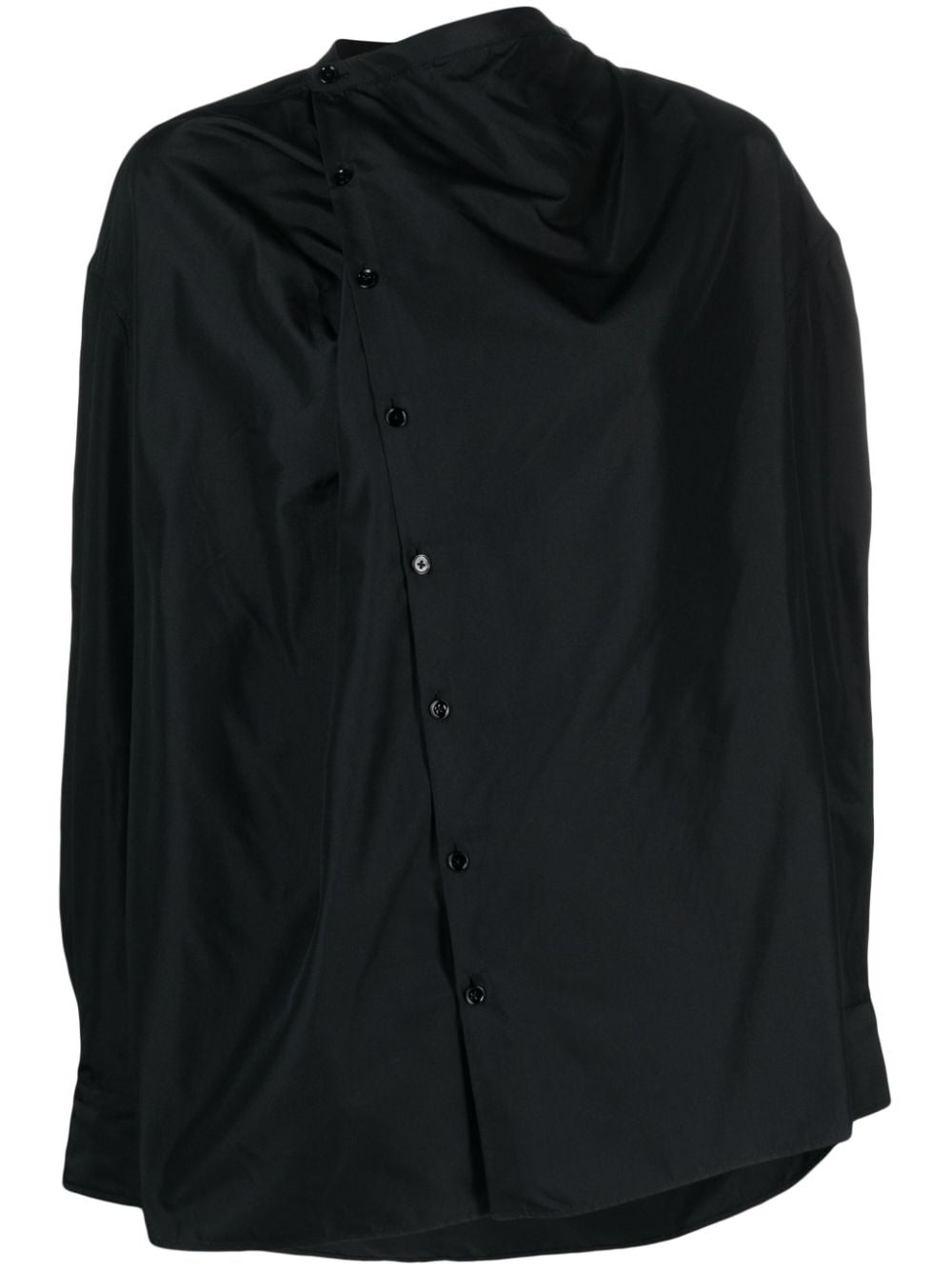 LEMAIRE Soft Collar silk blouse - Black von LEMAIRE