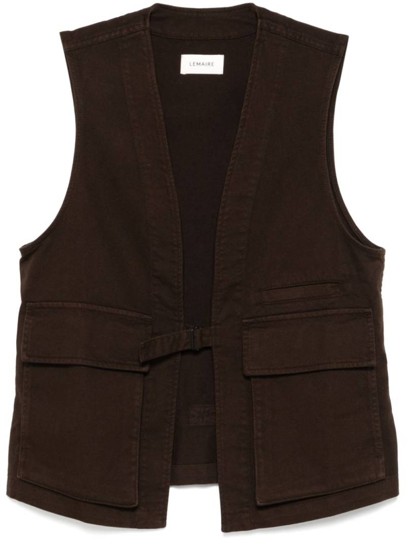 LEMAIRE Utility gilet - Brown von LEMAIRE