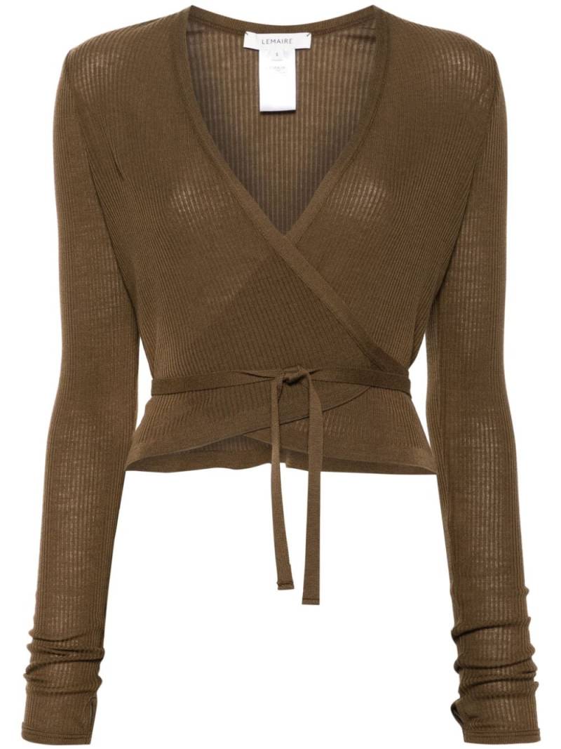 LEMAIRE Wrap cardigan - Brown von LEMAIRE