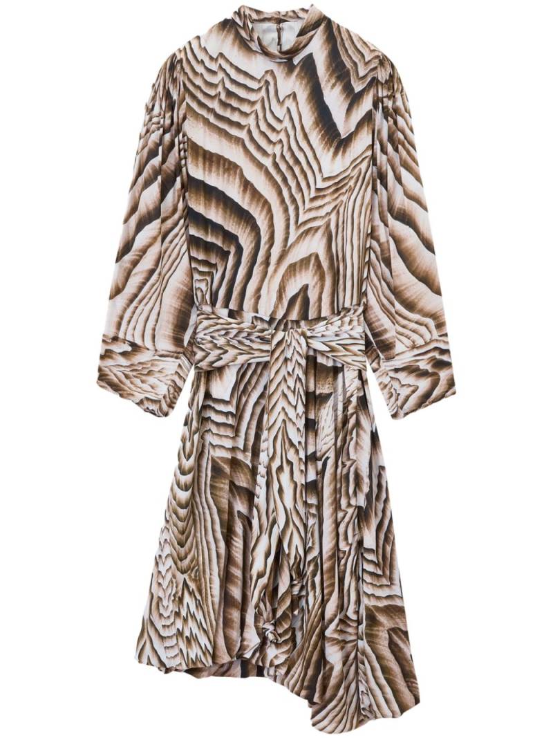 LEMAIRE abstract-pattern print midi dress - Brown von LEMAIRE