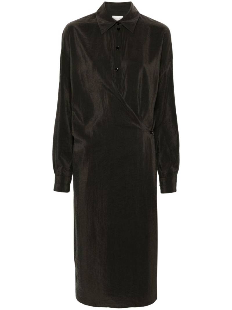 LEMAIRE asymmetric midi shirtdress - Brown von LEMAIRE