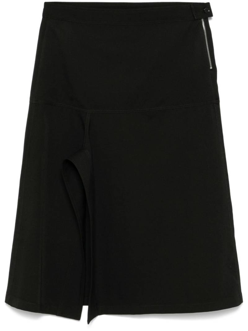 LEMAIRE asymmetric midi skirt - Black von LEMAIRE