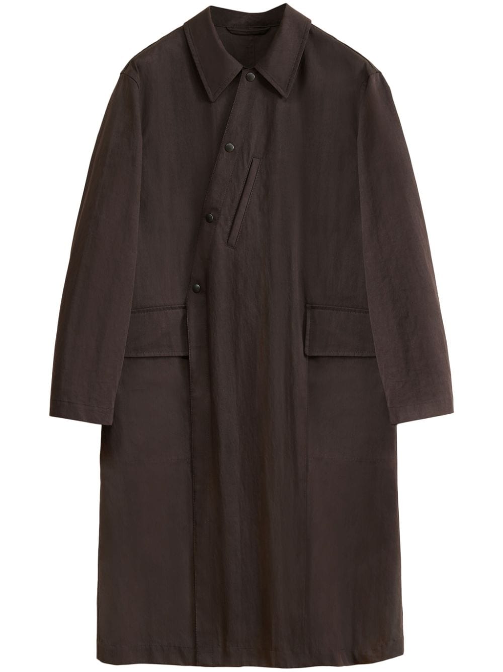 LEMAIRE asymmetric trench coat - Brown von LEMAIRE