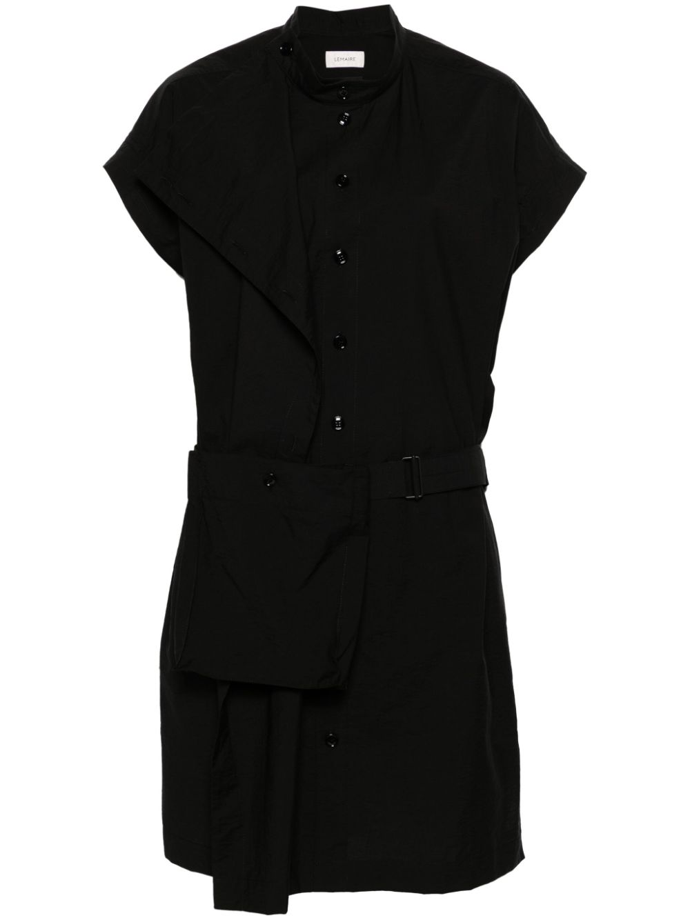 LEMAIRE asymmetrical mini dress - Black von LEMAIRE