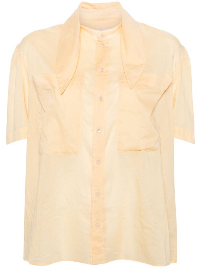 LEMAIRE attached-scarf cotton shirt - Yellow von LEMAIRE