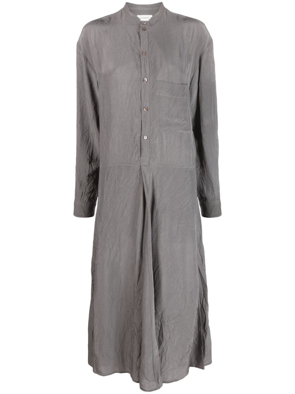 LEMAIRE band-collar midi shirtdress - Grey von LEMAIRE