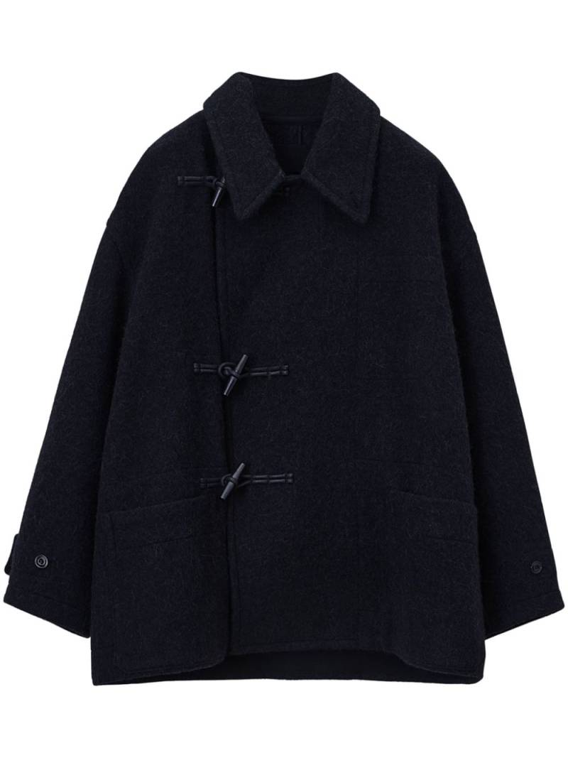 LEMAIRE belted felted duffle jacket - Black von LEMAIRE