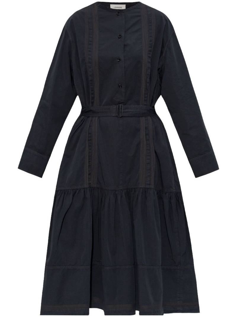 LEMAIRE belted long sleeve dress - Black von LEMAIRE