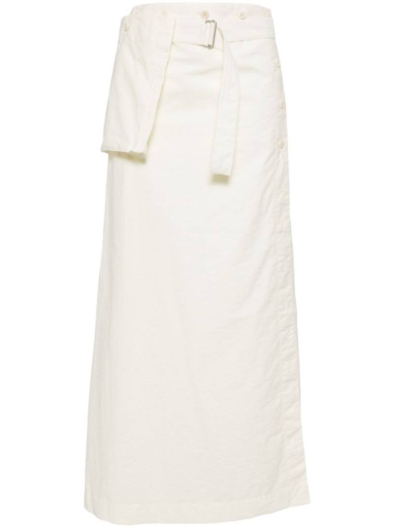 LEMAIRE belted wrap maxi skirt - White von LEMAIRE