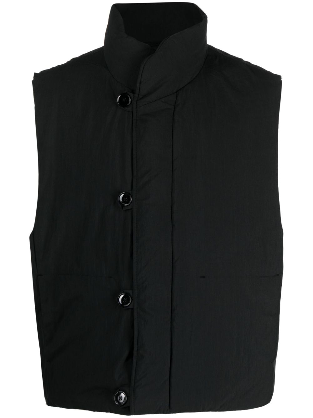 LEMAIRE button-front padded gilet - Black von LEMAIRE