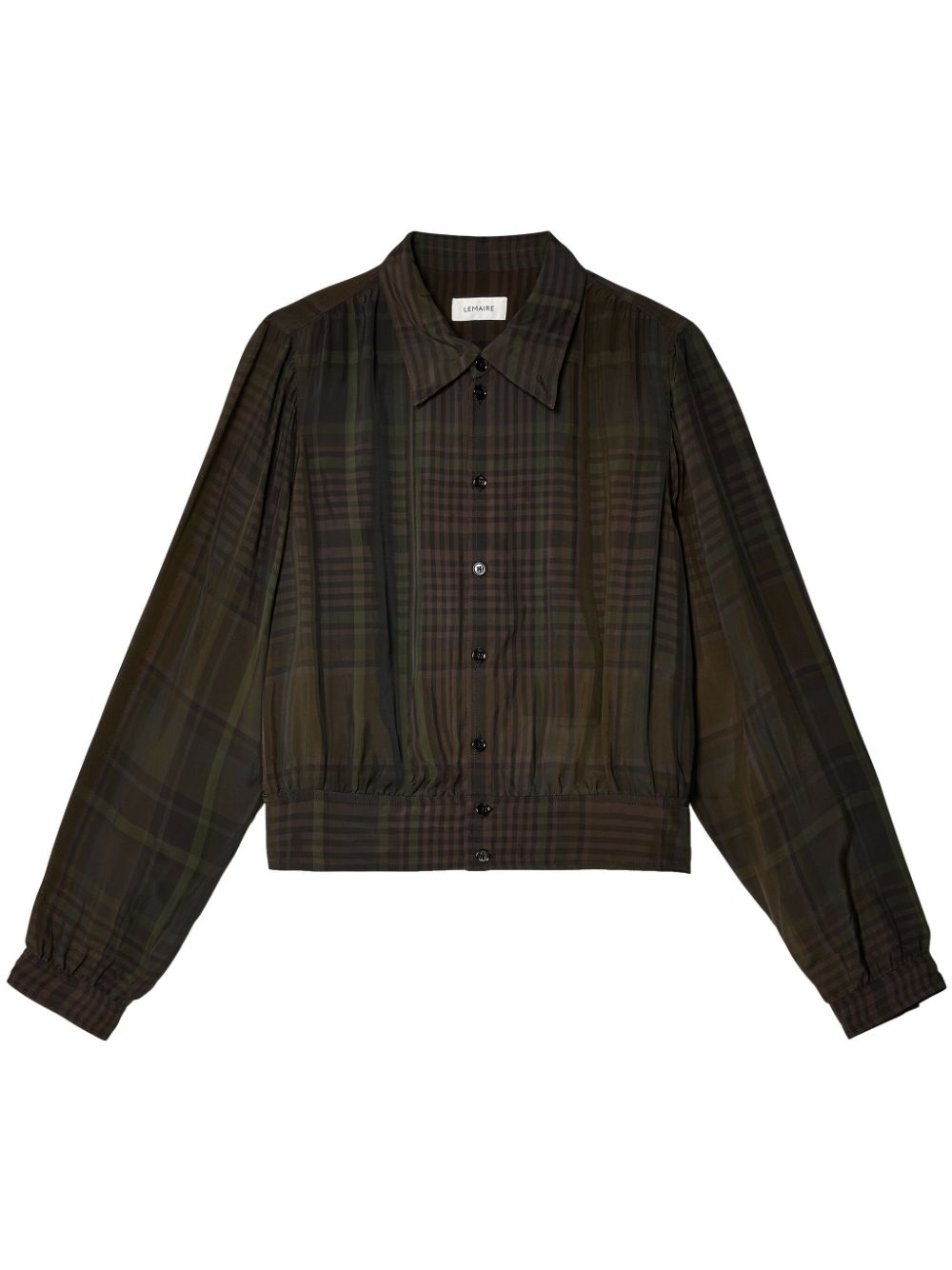 LEMAIRE checked cropped shirt - Brown von LEMAIRE