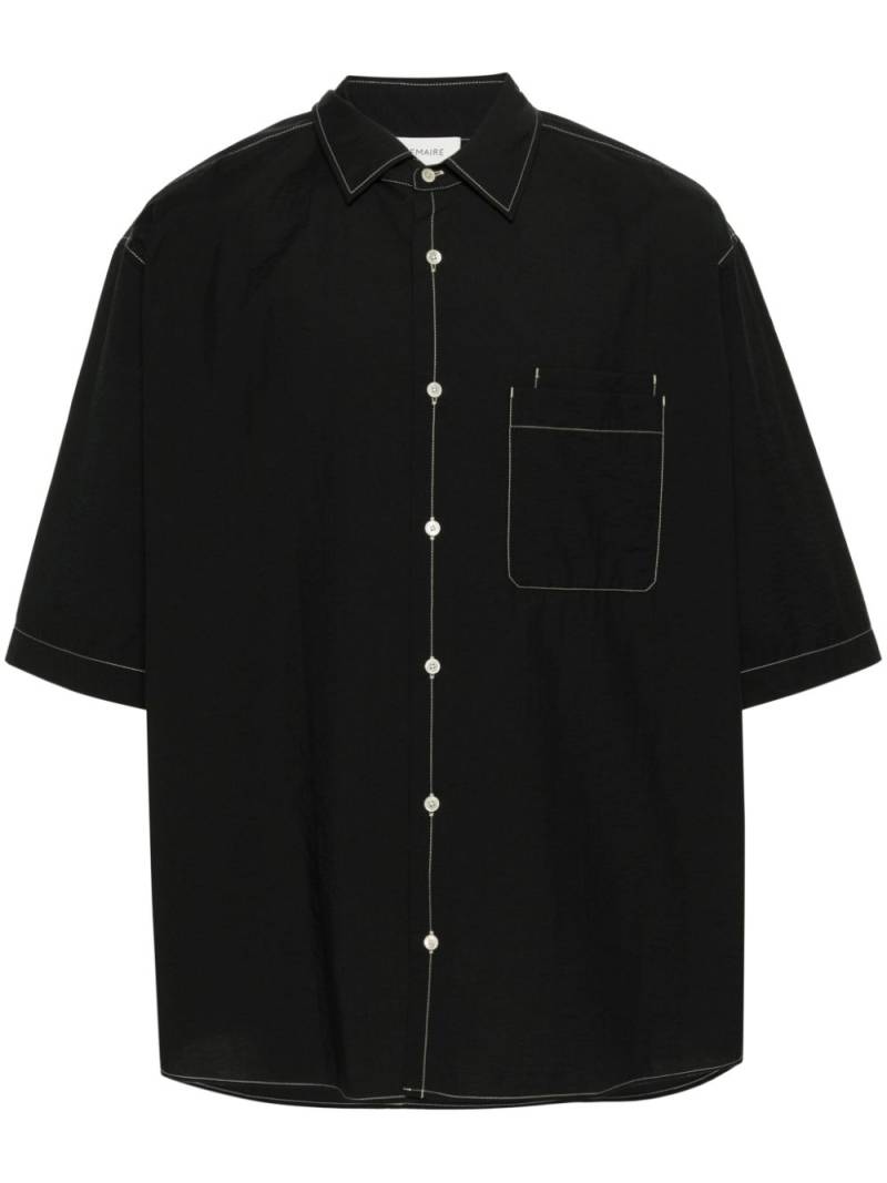 LEMAIRE contrast-stitching shirt - Black von LEMAIRE