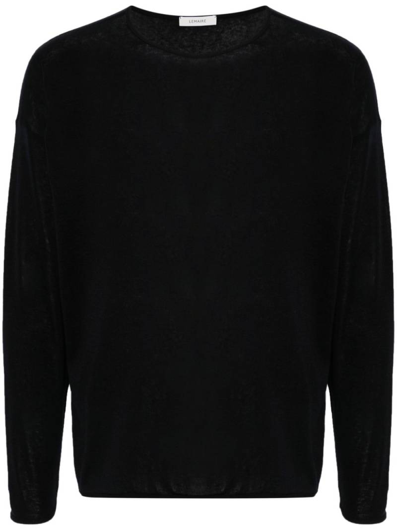 LEMAIRE cotton cashmere long-sleeve jumper - Blue von LEMAIRE