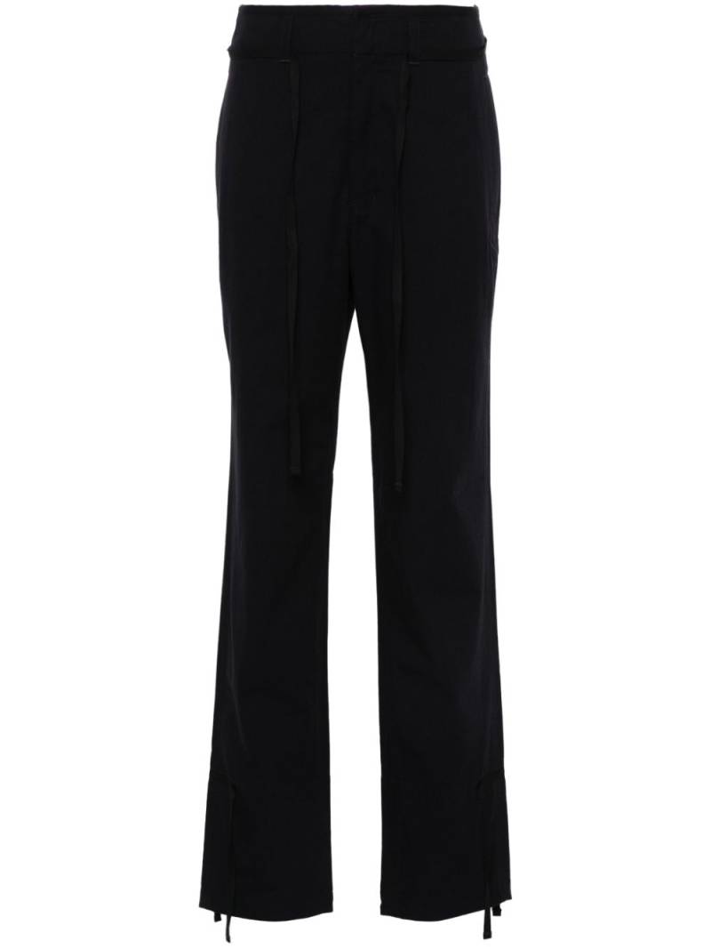 LEMAIRE cotton straight trousers - Blue von LEMAIRE