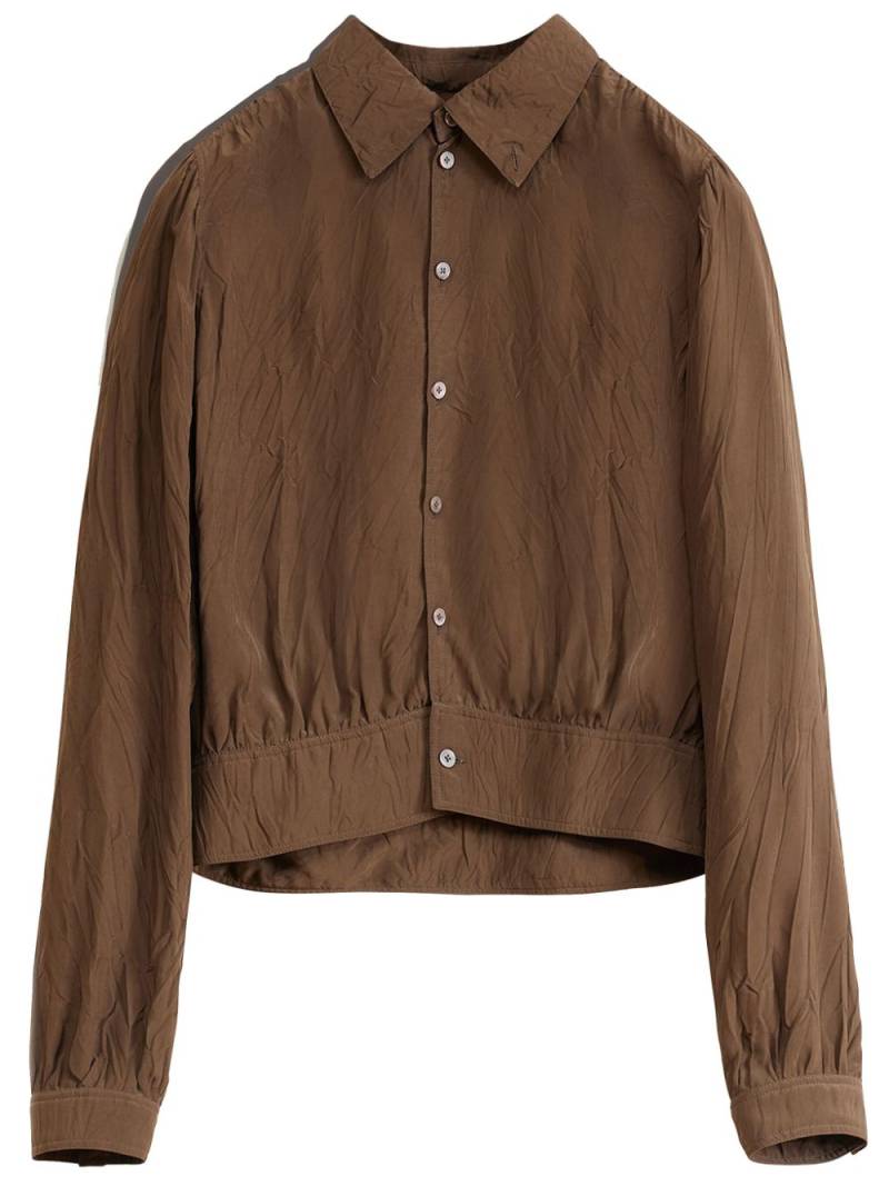 LEMAIRE crease-effect gathered blouse - Brown von LEMAIRE