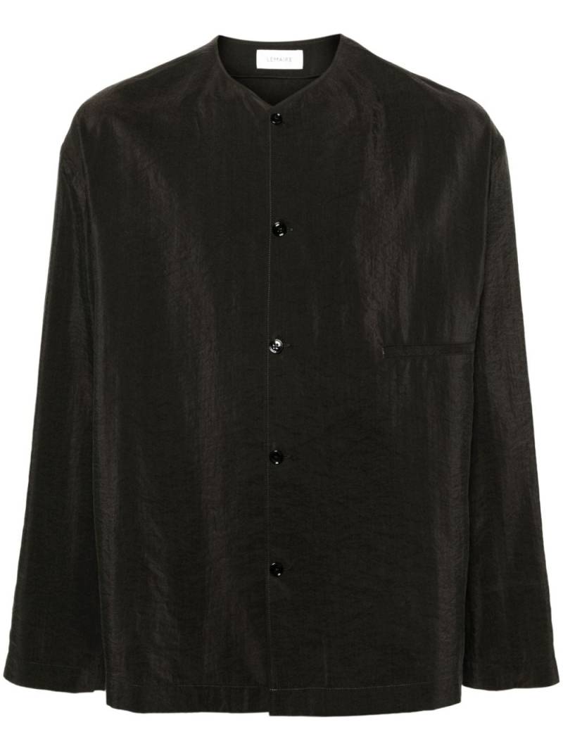 LEMAIRE crinkled-finish shirt - Brown von LEMAIRE