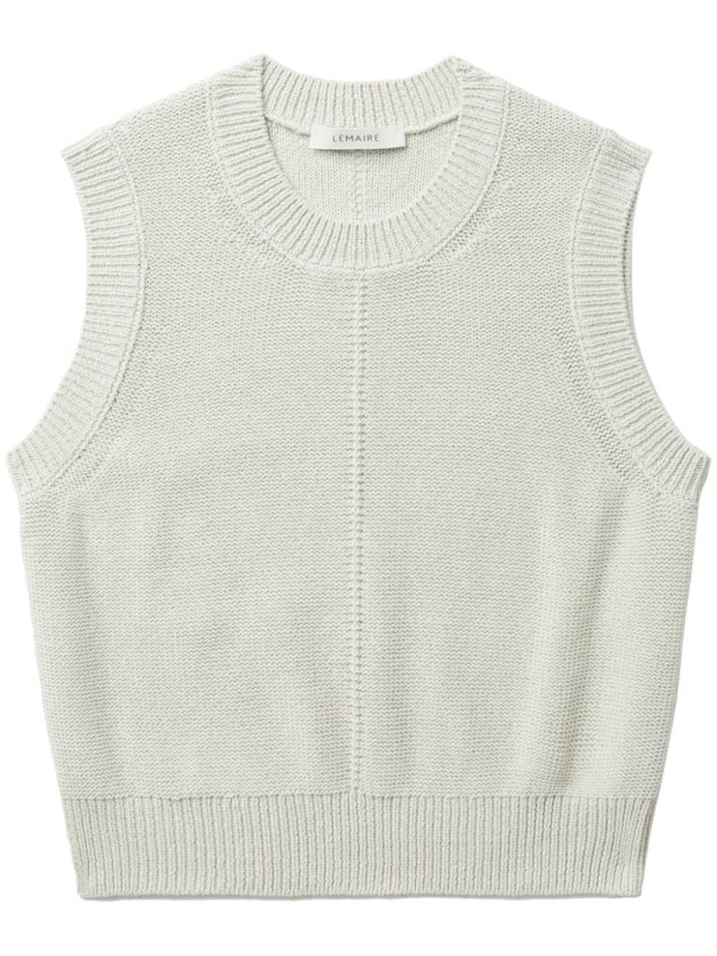 LEMAIRE cropped knitted vest - Neutrals von LEMAIRE