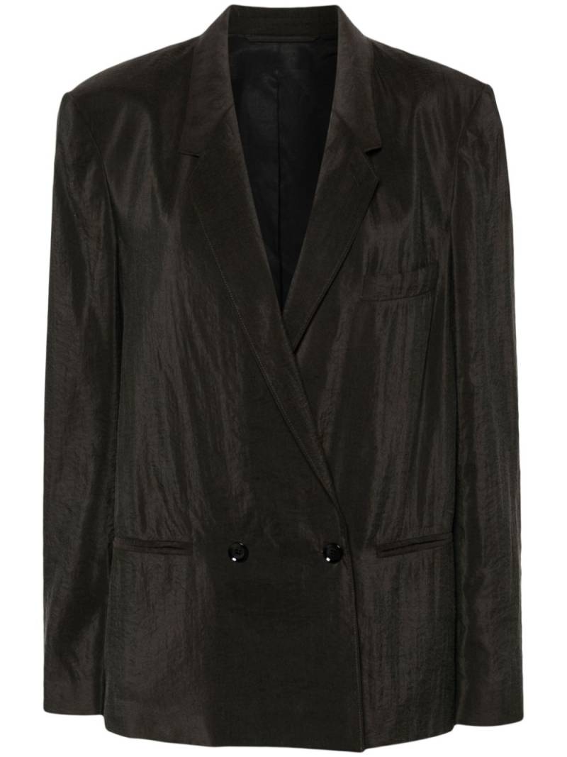 LEMAIRE double-breasted silk blend blazer - Brown von LEMAIRE