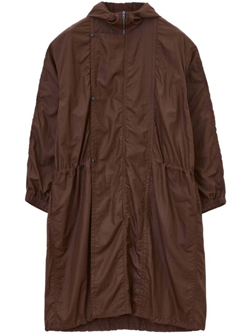 LEMAIRE draped detailing hooded parka - Brown von LEMAIRE