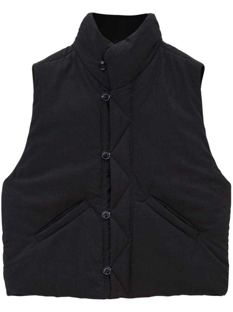 LEMAIRE high-neck sleeveless jacket - Black von LEMAIRE