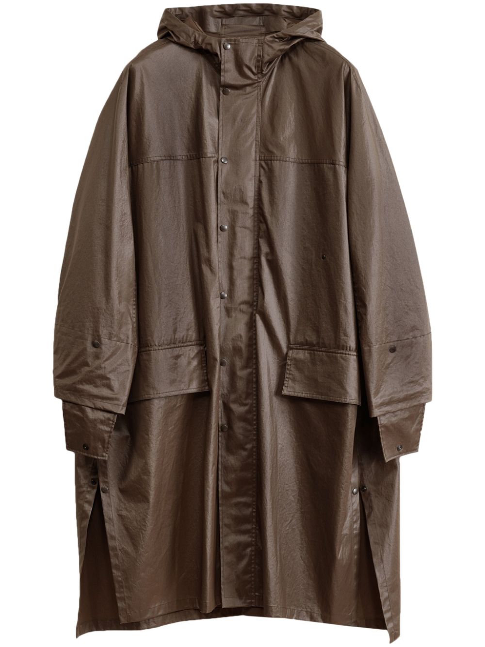 LEMAIRE hooded cotton raincoat - Brown von LEMAIRE