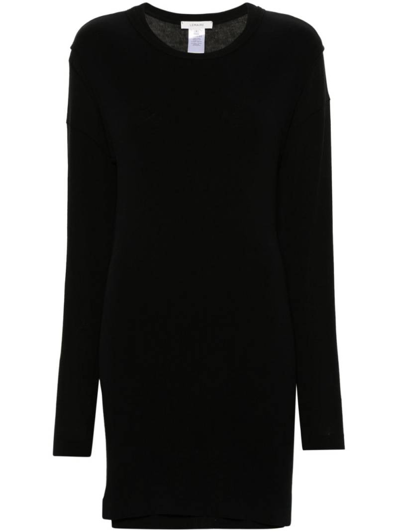 LEMAIRE layered cotton mini dress - Black von LEMAIRE