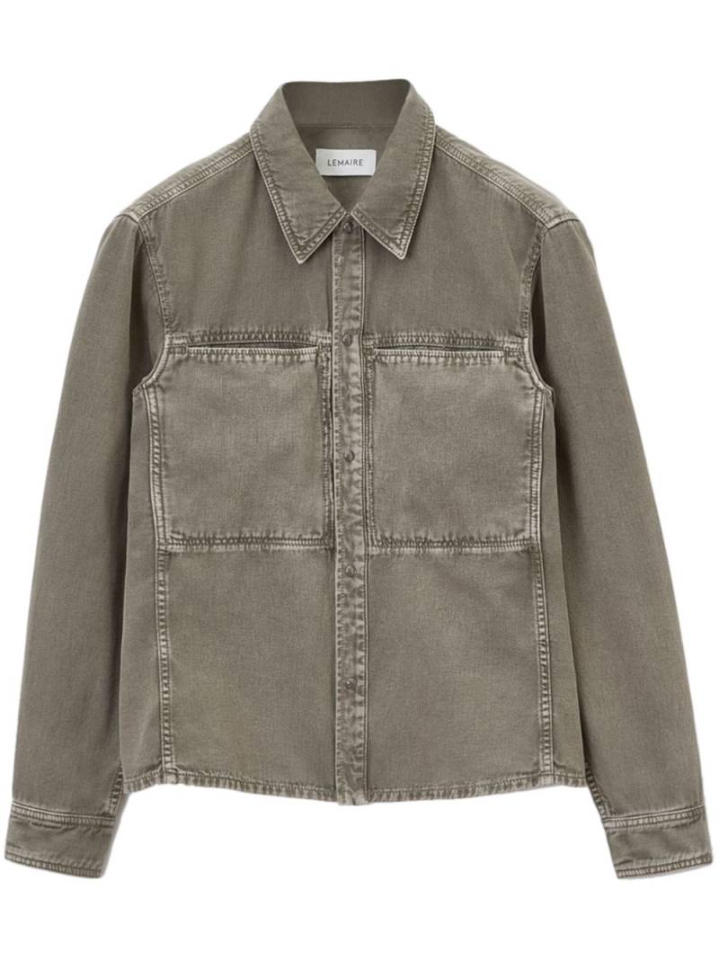 LEMAIRE long sleeve denim shirt - Green von LEMAIRE